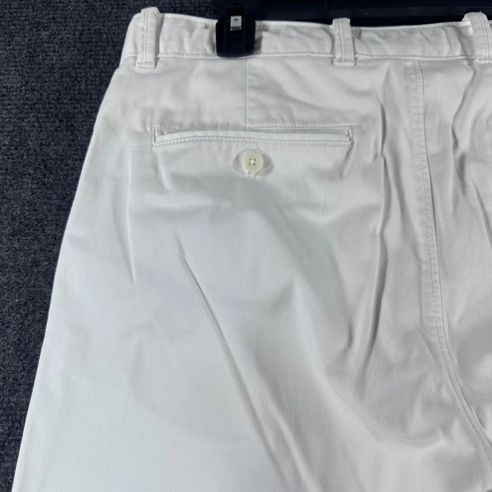 Banana Republic Fulton Skinny Pants Mens 33x30 White Chino Trousers Stretch